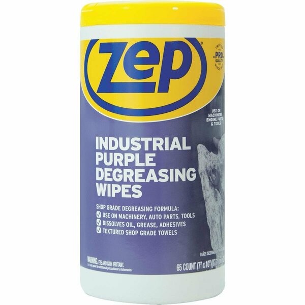 Zep IND PURPLE DEGREASING WIPES ZUINDPRPL65